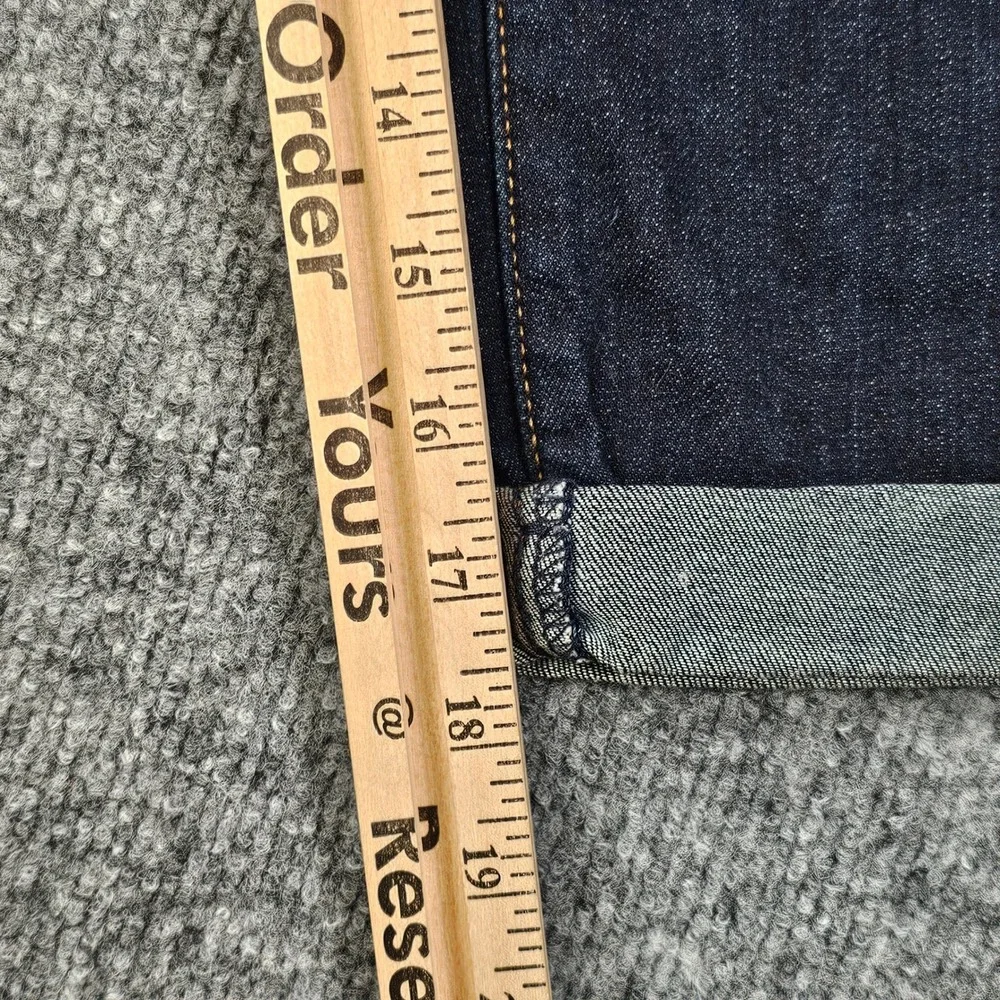 Levis Classic Capri Jeans Womens 14 W32 Cuffed Dark Indigo Cropped Stretch New